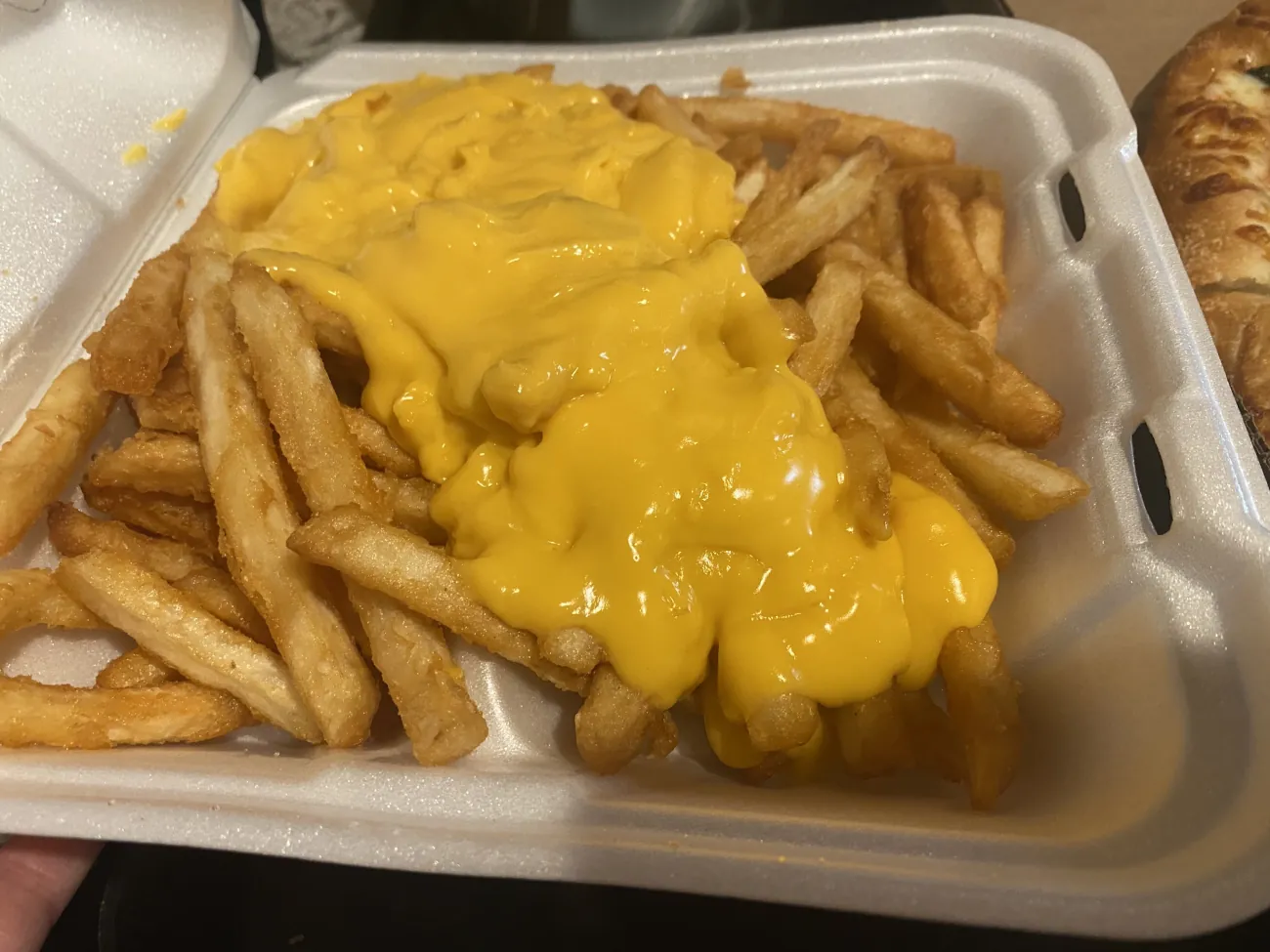 Crispy cheese fries smothered in melted cheese